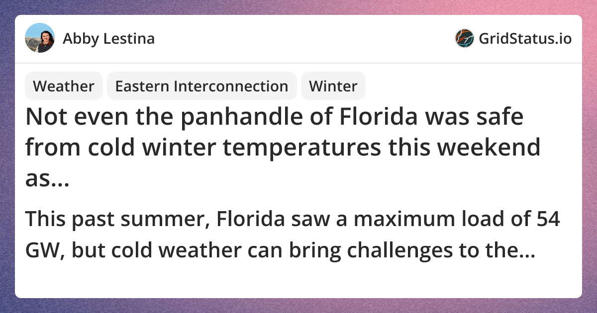 Not even the panhandle of Florida was safe from cold winter ...