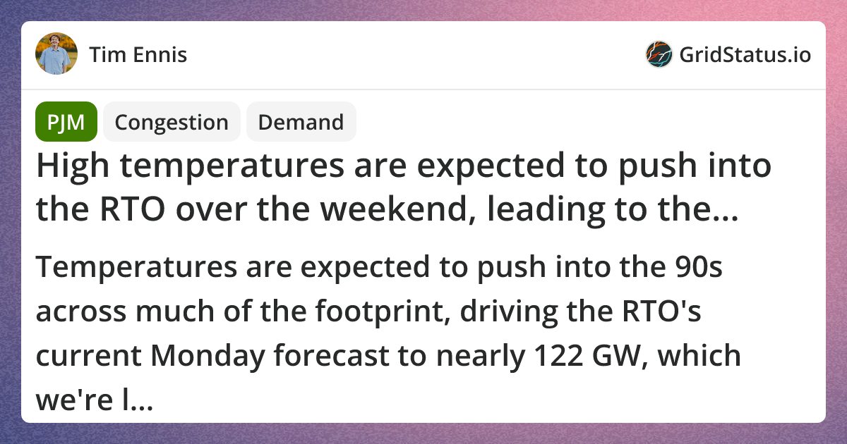 Temperature Chart Rto High temperatures are expected to push into the RTO over the weekend ...
