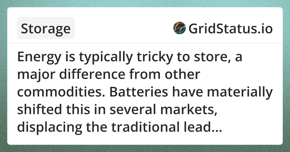 Insights - Storage | Grid Status